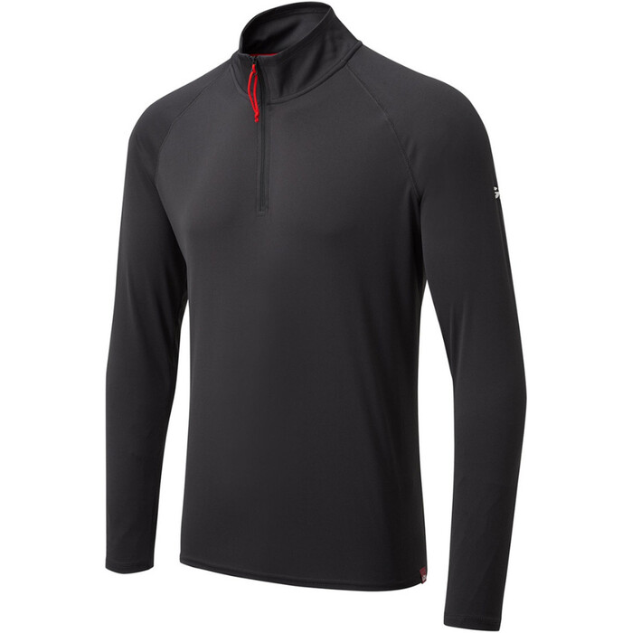 2024 Gill Mens UV Tec Zip Neck Top UV009 - Black